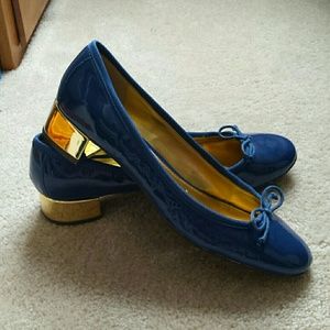 Lauren Ralph Lauren Patent Leather Blue flats